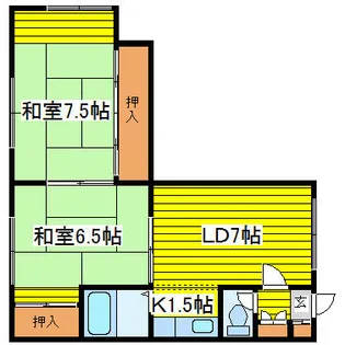 コーポL【202号室】の間取り