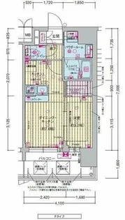 プレサンス東淀川駅前プローシェ【8階】の間取り