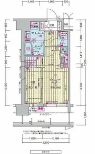 プレサンス東淀川駅前プローシェ【8階】の間取り