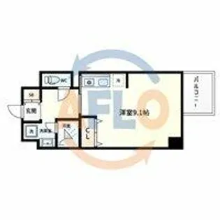 エスティライフ大阪都島【4階】の間取り