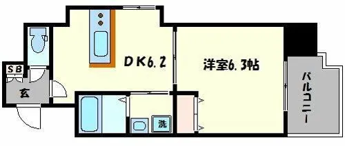 GALLERY谷町【5階】の間取り