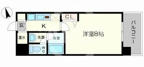 リアンジェ難波【2階】の間取り