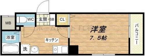 レジェンドール堺筋本町【5階】の間取り