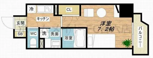 キャトル・ヴァレ【4階】の間取り