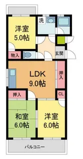 ユニハイム阪西【304号室】の間取り