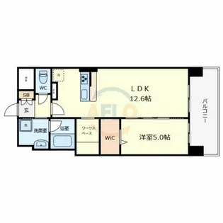 フェリスシエロ堺【5階】の間取り