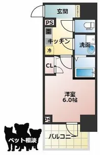 エスリードレジデンス大阪本町【12階】の間取り