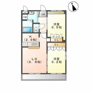 パストラル宮東【2階】の間取り