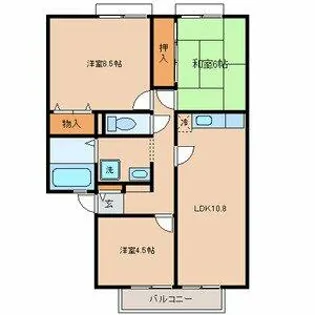 エクセル南茨木【2階】の間取り
