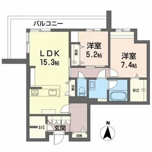グランプルミエール【2階】の間取り