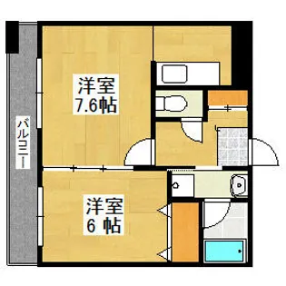 DSタワー大博通り【4階】の間取り