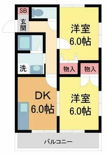 グレース仁川III【B-1号室】の間取り