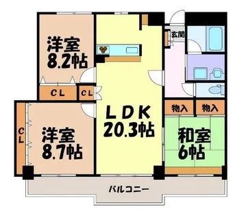 プレディアスタイル旭丘【3階】の間取り