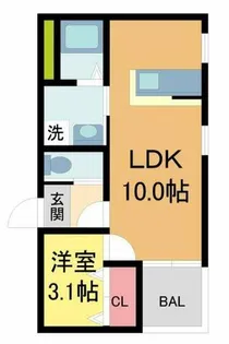 グランメリー池田木部【303号室】の間取り