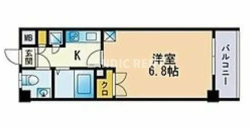 コンドミニアム高宮通り弐番館【6階】の間取り