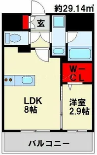 グランフォーレ小倉シティタワー【1103号室】の間取り