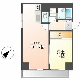ライフステージ徳川【7階】の間取り
