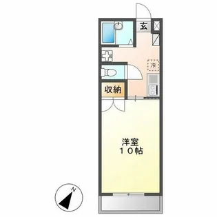 アビターレ筒井【401号室】の間取り