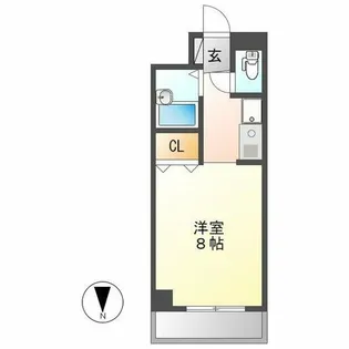 ホーメストつるまい【4C号室】の間取り