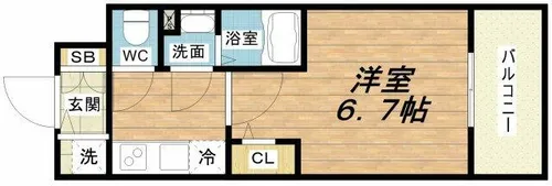 エスリード大阪フェリス【3階】の間取り