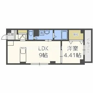 フィユフラッツ長興寺【1階】の間取り