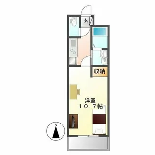 リバパレス鶴舞【412号室】の間取り