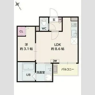 Jack koyoⅡ【1階】の間取り