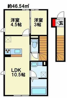 サンハイム・ケイ【207号室】の間取り