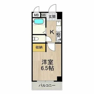 おおきに北梅田サニーアパートメント【7階】の間取り