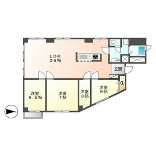 ハイウッド栄【4F号室】の間取り