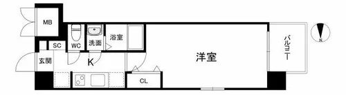 スプランディッド京橋EAST【4階】の間取り