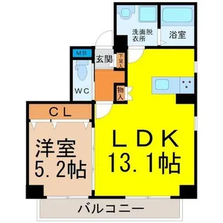 マイステージ大久手【2階】の間取り