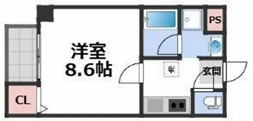 ソリティア桃谷【3階】の間取り