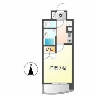 エステート記念橋【6階】の間取り