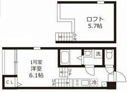 ハーモニーテラス鶴田Ⅱ【1階】の間取り