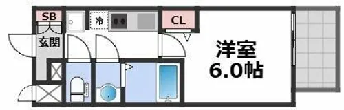 プレサンス深江橋ラヴィゲート【9階】の間取り