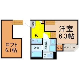 ハーモニーテラス波寄町【1階】の間取り