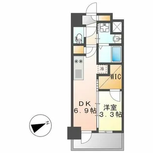 エステムコート名古屋新栄Ⅴラポール【3階】の間取り