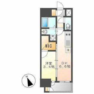 エステムコート名古屋新栄Ⅳネスト【6階】の間取り