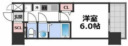 プレサンス深江橋ラヴィゲート【11階】の間取り