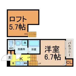 デザイナーズコーポ名北【1階】の間取り