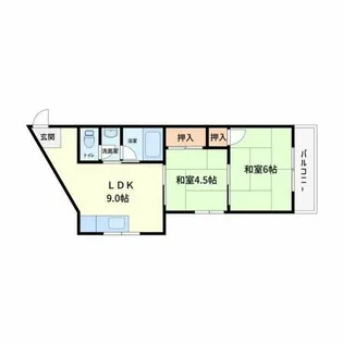 マンション島村【2階】の間取り