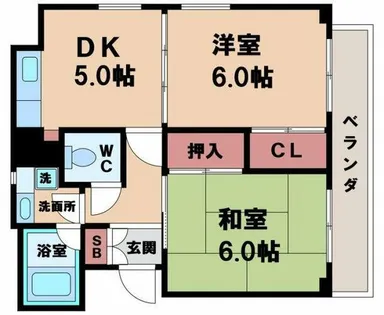 キクゾーンみなづき【3階】の間取り