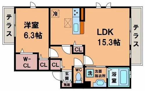 セジュールコートあべのSR【2階】の間取り