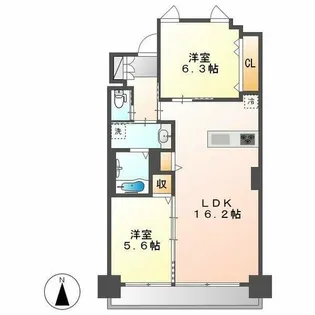 白壁リンクス【5階】の間取り