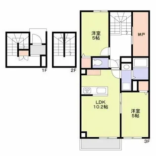 フォレストメゾン廬山Ⅴ【302号室】の間取り