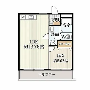 MOONTOWN【4A号室】の間取り