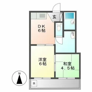 コーポ稲名【103号室】の間取り