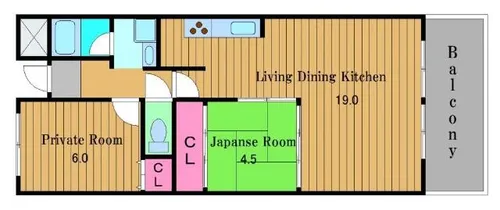 ギャレ金剛【4階】の間取り