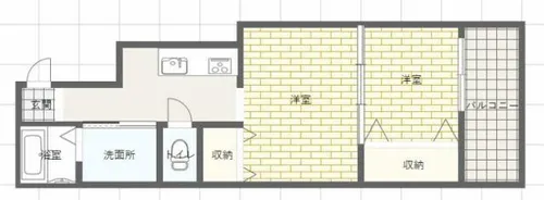 コティ網干【3階】の間取り